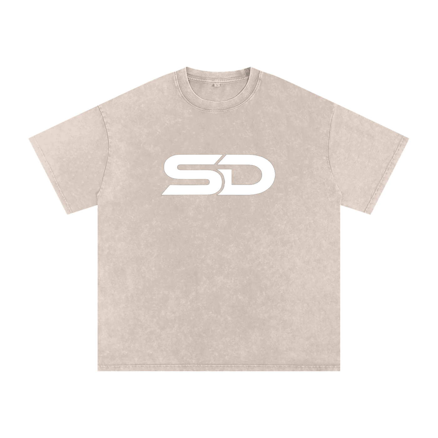 Stamina Depletion Snow Washed Oversized T-Shirt — Apricot