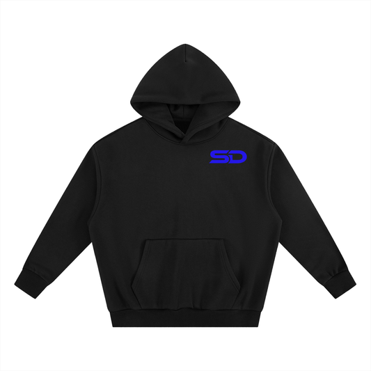 Stamina Depletion “Don’t Die Wondering” Heavyweight Boxy Fleece Hoodie — Blue