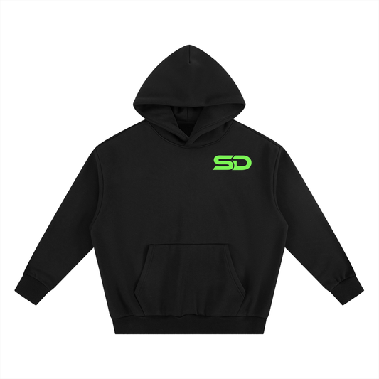 Stamina Depletion “Don’t Die Wondering” Heavyweight Boxy Fleece Hoodie — Green