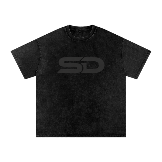 Stamina Depletion Snow Washed Oversized T-Shirt – Black